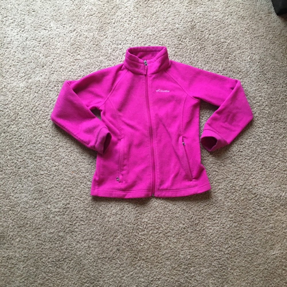 Colombia pink girls jacket size medium.